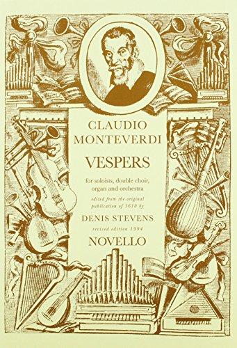 Monteverdi, Claudio Vespers Of 1610 Vocal Score Edited Denis Stevens