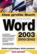 Das große Buch Word 2003