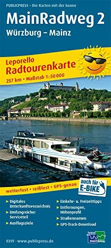 Main-Radweg 2, Würzburg - Mainz: Leporello Radtourenkarte mit Ausflugszielen, Einkehr- & Freizeittipps, wetterfest, reissfest, abwischbar, GPS-genau. 1:50000 (Leporello Radtourenkarte / LEP-RK)