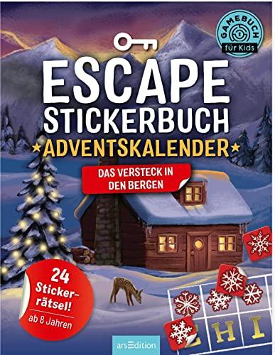 Escape-Stickerbuch – Adventskalender – Das Versteck in den Bergen: 24 Stickerrätsel! | Ein Escape-Heft mit Stickern für Kinder ab 8 Jahren