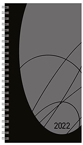 Taschenkalender Modus XL Flexi Colourlux schwarz 2022: Terminplaner mit Wochenkalendarium. Ringbuch mit Hardcover. 1 Woche 2 Seiten. 8,7 x 15,3 cm