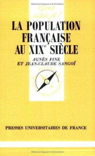 La Population française au XIXe siècle