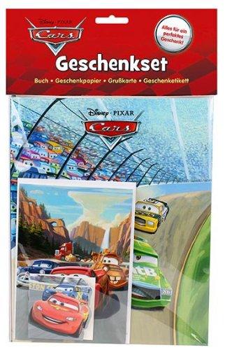 Disney Cars Geschenkset: Buch, Geschenkpapier, Grußkarte, Geschenketikett