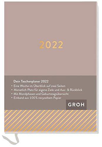 Taschenplaner 2022 (Streifen): Terminplaner a6 mit Wochenansicht, Ferienterminen, Jahresübersichten 2022/2023 und Mondphasen