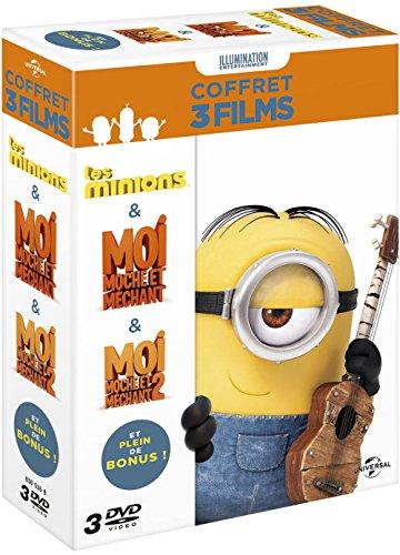 Coffret minions : minions ; moi, moche et méchant 1 ; moi, moche et méchant 2 [FR Import]