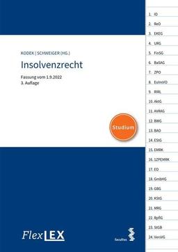 FlexLex Insolvenzrecht | Studium: Fassung vom 1.9.2022