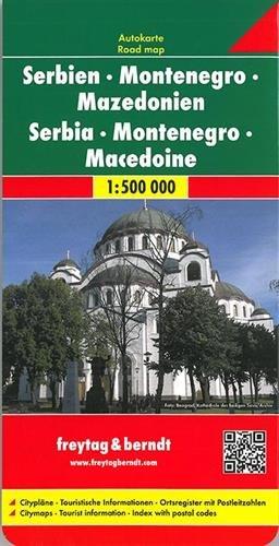 Freytag-Berndt Autokarten, Serbien - Montenegro - Mazedonien - Maßstab 1:500 000 (freytag & berndt Auto + Freizeitkarten)