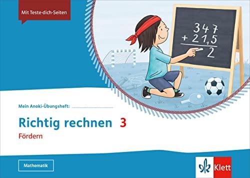 Richtig rechnen 3. Fördern: Übungsheft Klasse 3 (Mein Anoki-Übungsheft)