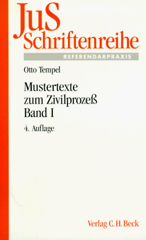 JuS-Schriftenreihe, H.60, Mustertexte zum Zivilprozeß