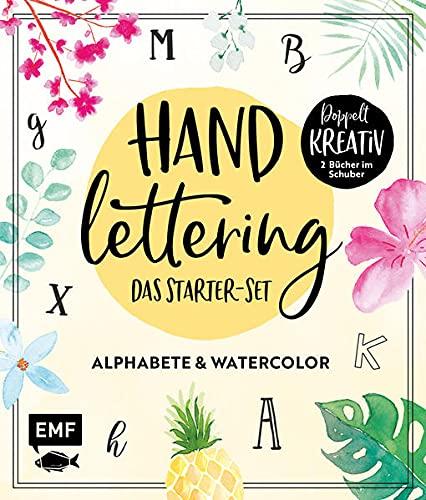 Handlettering – Das Starter-Set: Alphabete und Watercolor: Alle Grundlagen und großer Übungsteil – Doppelter Letterspaß: 2 Bücher zum Spitzenpreis