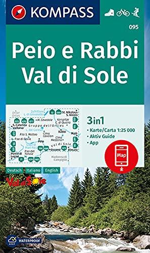 KOMPASS Wanderkarte Peio e Rabbi, Val di Sole: 3in1 Wanderkarte 1:25000 mit Aktiv Guide inklusive Karte zur offline Verwendung in der KOMPASS-App. ... Skitouren. (KOMPASS-Wanderkarten, Band 95)