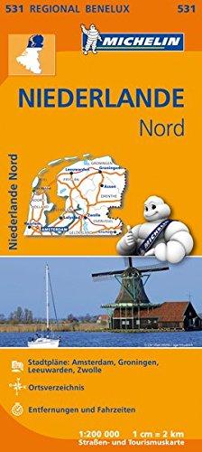 Michelin Niederlande Nord: Straßen- und Tourismuskarte 1:200.000 (MICHELIN Regionalkarten)