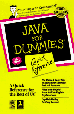 Java Api for Dummies: Quick Reference