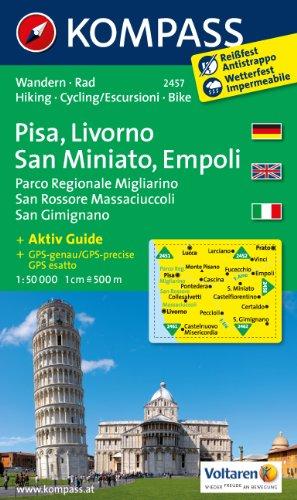 Pisa - Livorno - San Miniato - Empoli - Parco Regionale Migliarino San Rossore Massaciuccoli - San Gimignano 1 : 50 000: Wanderkarte mit Aktiv Gide und Radrouten. GPS-genau. 1:50000