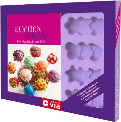 Kuchen-Lollis. Trendgebäck am Stiel: Box mit Buch, Silikonform für Cake Pops und Lolli-Stielen