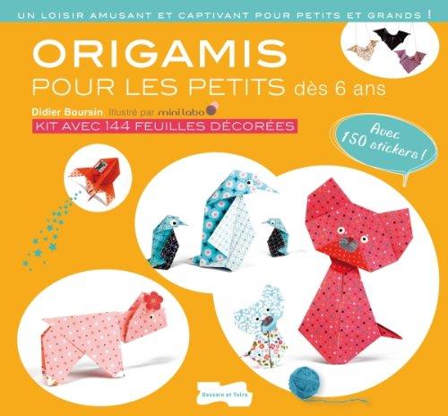 Origamis pour les petits : kit avec 144 feuilles décorées