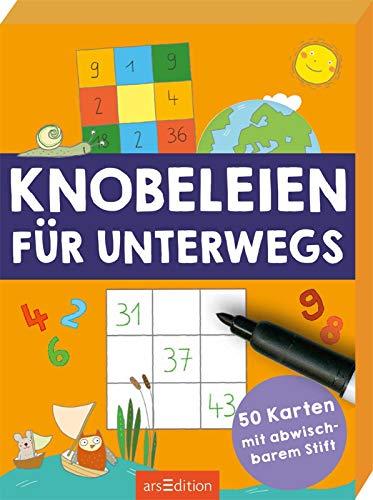 Knobeleien für unterwegs: 50 Karten mit abwischbarem Stift