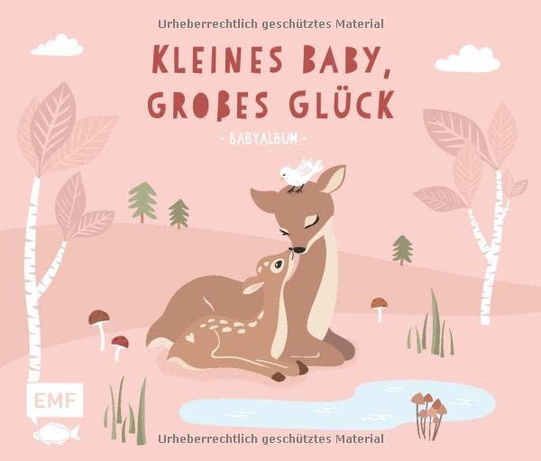 Kleines Baby, großes Glück – Babyalbum: Mit wattiertem Cover und Seiten zum Ausfüllen vom ersten Lächeln bis zum Fußabdruck