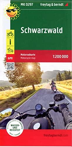 Schwarzwald, Motorradkarte 1:200.000, freytag & berndt: Toureninfos, GPX Tracks, wasserfest und reißfest (Motorradkarte: MK)