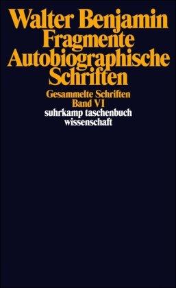 Gesammelte Schriften: Band VI: Fragmente vermischten Inhalts. Autobiographische Schriften: BD VI (suhrkamp taschenbuch wissenschaft)