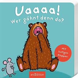 Uaaaa! Wer gähnt denn da?: Mit stabilen Klappen | Lustiger Ratespaß zur Guten Nacht für kleine Entdecker ab 18 Monaten