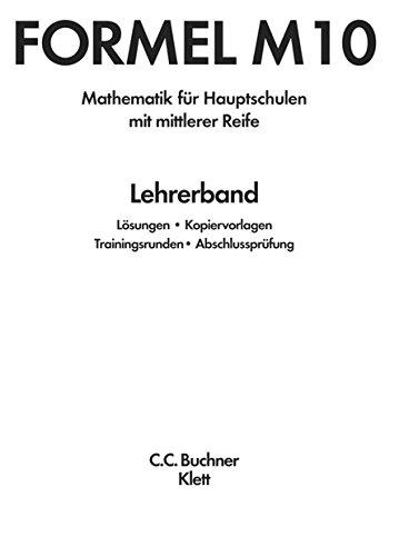 Formel/Lehrerband 10. Schuljahr - M-Zug: Mathematisches Unterrichtswerk für Hauptschulen in Bayern (Bisherige Ausgabe)