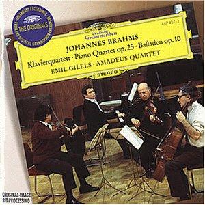 Brahms: Klavierquartett op.25/Balladen op.10