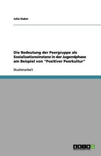 Die Bedeutung der Peergruppe als Sozialisationsinstanz in der Jugendphase am Beispiel von "Positiver Peerkultur"