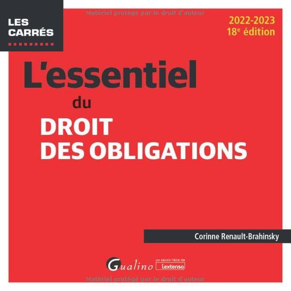 L'essentiel du droit des obligations : 2022-2023