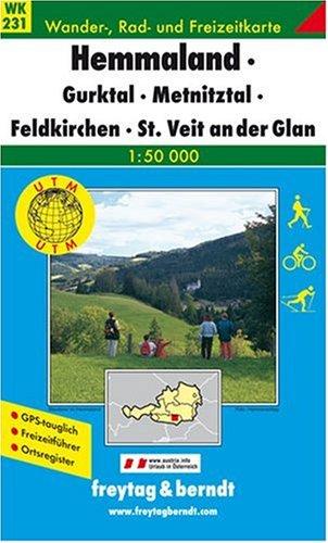 Freytag Berndt Wanderkarten, WK 231, Hemmaland - Gurktal - Metnitztal - Feldkirchen - St. Veit an der Glan - Maßstab 1:50 000