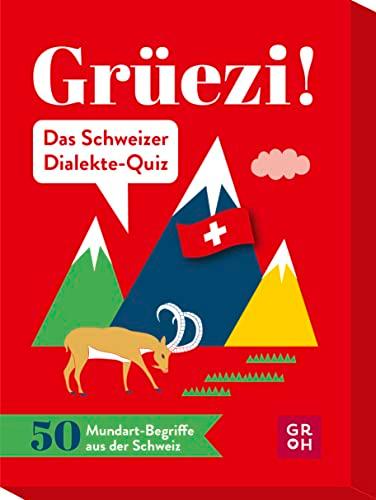 Grüezi! Das Schweizer Dialekte-Quiz: 50 Mundart-Begriffe aus der Schweiz |Ideal als Reisespiel, Andenken oder Mitbringsel zum Spieleabend