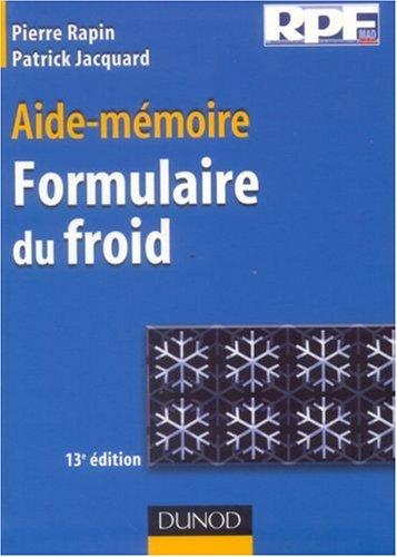 Formulaire du froid : aide-mémoire