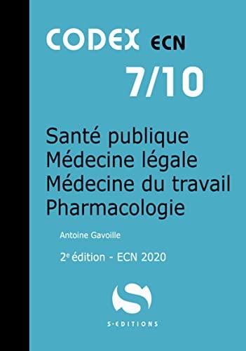 Santé publique, médecine légale, médecine du travail, pharmacologie