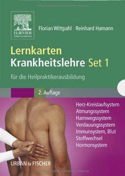 Lernkarten Krankheitslehre Set 1 für die Heilpraktikerausbildung: Herz-Kreislaufsystem, Atmungssystem, Harnwegssystem, Verdauungssystem, Immunsystem/Blut, Stoffwechsel, Hormonsystem