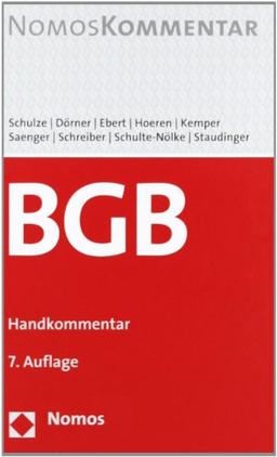 Bürgerliches Gesetzbuch: Handkommentar