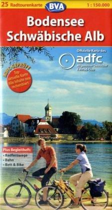 ADFC-Radtourenkarte 25 Bodensee / Schwäbische Alb 1 : 150 000