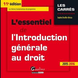 L'essentiel de l'introduction générale au droit : les thèmes fondamentaux du programme