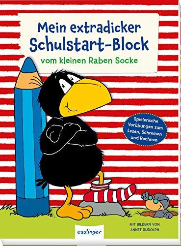 Der kleine Rabe Socke: Mein extradicker Schulstart-Block: Lernblock für Vorschulkinder ab 5 Jahren