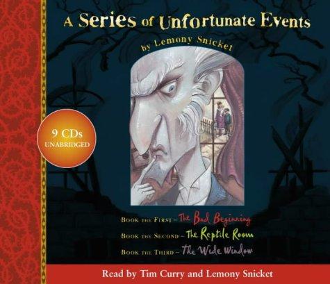 Lemony Snicket Gift Pack: "A Bad Beginning", "The Reptile Room", "The Wide Window" Nos.1-3 (A Series of Unfortunate Events)