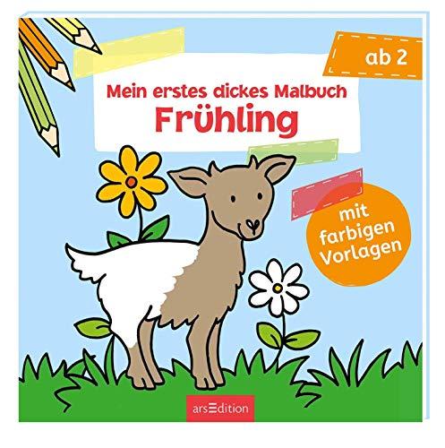 Mein erstes dickes Malbuch Frühling: Mit farbigen Vorlagen