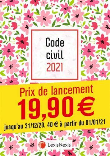 Code civil 2021 : jaquette fleurs