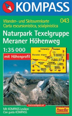 Kompass Karten, Naturpark Texelgruppe, Meraner Höhenweg