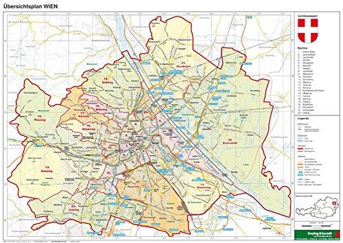 Freytag Berndt Planokarten, Wien politisch - A3 - Maßstab 1:85.000 (freytag & berndt Poster + Markiertafeln)