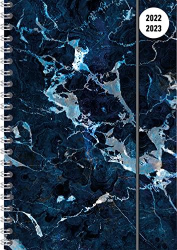 Collegetimer Blue Marble 2022/2023 - Schüler-Kalender A5 (15x21 cm) - Marmor - Ringbindung - Weekly - 224 Seiten - Terminplaner - Alpha Edition (Collegetimer A5 Ringbuch)