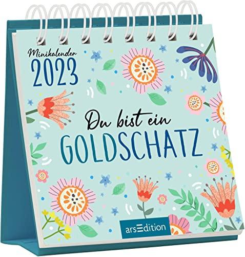 Mini-Monatskalender Du bist ein Goldschatz 2023: Zauberhafter Monatskalender im Miniformat für alle Lieblingsmenschen