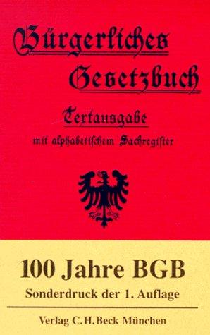 Bürgerliches Gesetzbuch vom 18. August 1896