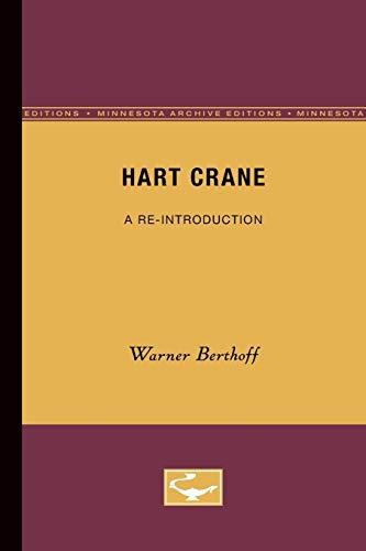 Hart Crane: A Re-Introduction (Perspectives in Indian Development)