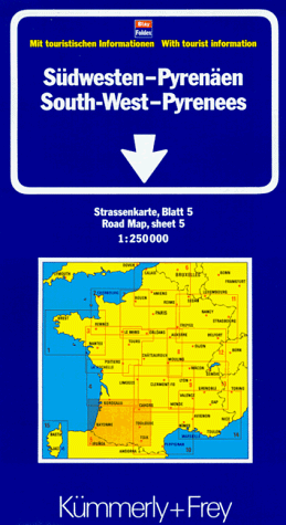 Kümmerly & Frey Karten, Südwesten, Pyrenäen (Regional Maps - France)