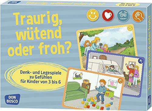 Traurig, wütend oder froh?: Denk- und Legespiele zu Gefühlen für Kinder von 3 bis 6 (Denk- und Legespiele für Kinder)