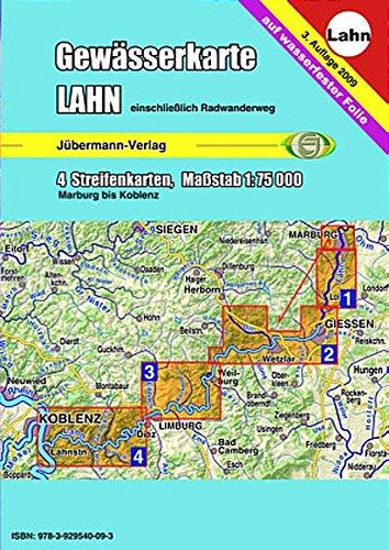 Gewässerkarte Lahn: Kanu- und Ruderwanderkarte. 1:75000